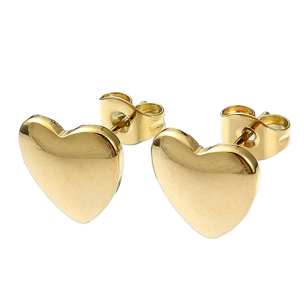PandaHall Ion Plating(IP) 201 Stainless Steel Stud Earrings, with 304 Stainless Steel Pins, Plain Heart, Real 18K Gold Plated, 10x10mm 201...
PandaHall Ion Plating(IP) 201 Stainless Steel Stud Earrings, with 304 Stainless Steel Pins, Plain Heart, Real 18K Gold Plated, 10x10mm 201...