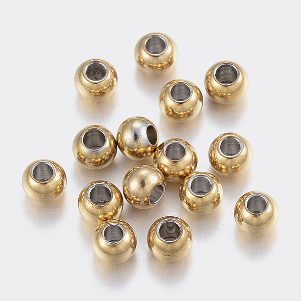 PandaHall 304 Stainless Steel Beads Spacers, Rondelle, Golden, 4x3mm, Hole: 1.5mm 304 Stainless Steel Rondelle
PandaHall 304 Stainless Steel Beads Spacers, Rondelle, Golden, 4x3mm, Hole: 1.5mm 304 Stainless Steel Rondelle