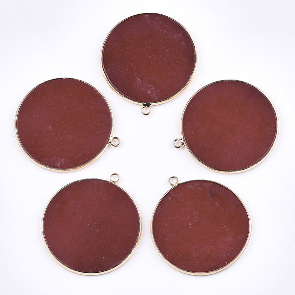 PandaHall Natural White Jade Pendants, with Brass Findings, Flat Round, Dyed, Golden, 43~44x38.5~39.5x2.5mm, Hole: 2mm White Jade Flat Round
PandaHall Natural White Jade Pendants, with Brass Findings, Flat Round, Dyed, Golden, 43~44x38.5~39.5x2.5mm, Hole: 2mm White Jade Flat Round