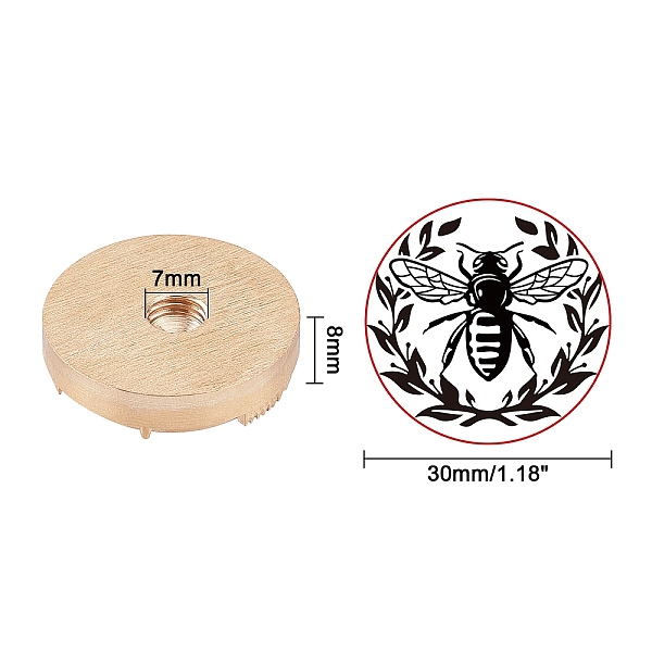 PandaHall DIY Scrapbook, Brass Wax Seal Stamp Head, for Cake/Wood/Leather, Flat Round, Golden, Bees Pattern, 40mm Brass Bees
PandaHall DIY Scrapbook, Brass Wax Seal Stamp Head, for Cake/Wood/Leather, Flat Round, Golden, Bees Pattern, 40mm Brass Bees