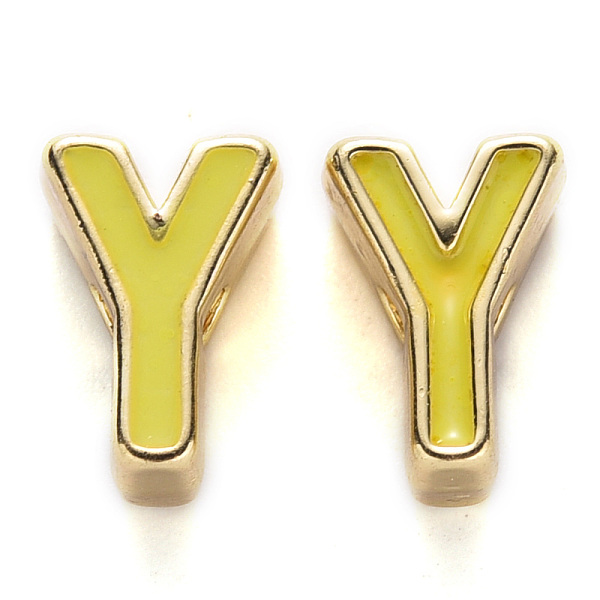 PandaHall Rack Plating Alloy Enamel Beads, Cadmium Free & Nickel Free & Lead Free, Light Gold, Yellow, Letter.Y, Y: 10x7x5mm, Hole: 1.6mm...
PandaHall Rack Plating Alloy Enamel Beads, Cadmium Free & Nickel Free & Lead Free, Light Gold, Yellow, Letter.Y, Y: 10x7x5mm, Hole: 1.6mm...