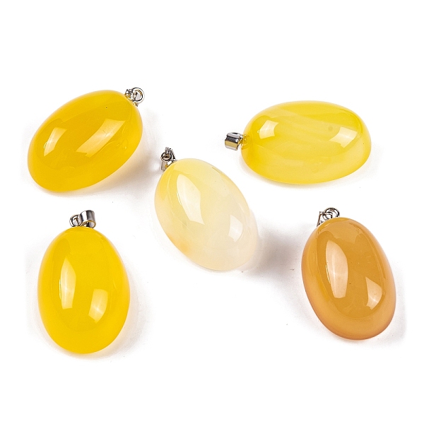 PandaHall Natural Agate Dyed Pendants, Oval Charms with 201 Stainless Steel Snap on Bails, Stainless Steel Color, Yellow...
PandaHall Natural Agate Dyed Pendants, Oval Charms with 201 Stainless Steel Snap on Bails, Stainless Steel Color, Yellow...