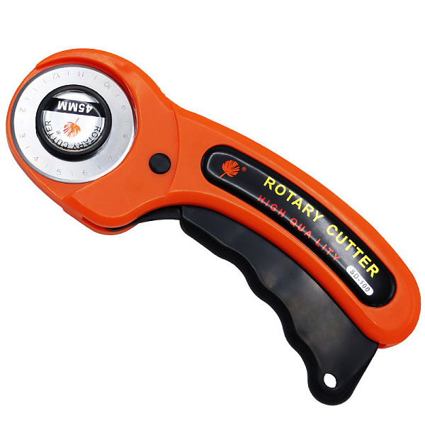 PandaHall 45mm Rotary Cutter with Handle Rolling Cutter and Safety Lock, for Fabric, Leather Crafting, Sewing Quilting, Orange Red, 16.5x6cm...
PandaHall 45mm Rotary Cutter with Handle Rolling Cutter and Safety Lock, for Fabric, Leather Crafting, Sewing Quilting, Orange Red, 16.5x6cm...