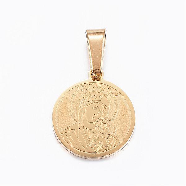 PandaHall Ion Plating(IP) 304 Stainless Steel Pendants, Flat Round, with Mother & Son, Golden, 17x15x1mm, Hole: 8x4mm 304 Stainless Steel...
PandaHall Ion Plating(IP) 304 Stainless Steel Pendants, Flat Round, with Mother & Son, Golden, 17x15x1mm, Hole: 8x4mm 304 Stainless Steel...