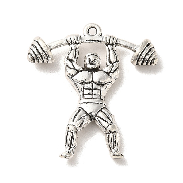 PandaHall Tibetan Style Alloy Sport Pendants, Cadmium Free & Lead Free, Weightlifting Athletes, Antique Silver, 30.5x27.5x5mm, Hole: 1.6mm...
PandaHall Tibetan Style Alloy Sport Pendants, Cadmium Free & Lead Free, Weightlifting Athletes, Antique Silver, 30.5x27.5x5mm, Hole: 1.6mm...