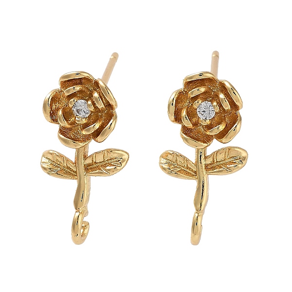 PandaHall Brass Micro Pave Cubic Zirconia Studs Earring Findings, Long-Lasting Plated, Lead Free & Cadmium Free, Flower, Real 18K Gold..., Clear
PandaHall Brass Micro Pave Cubic Zirconia Studs Earring Findings, Long-Lasting Plated, Lead Free & Cadmium Free, Flower, Real 18K Gold..., Clear