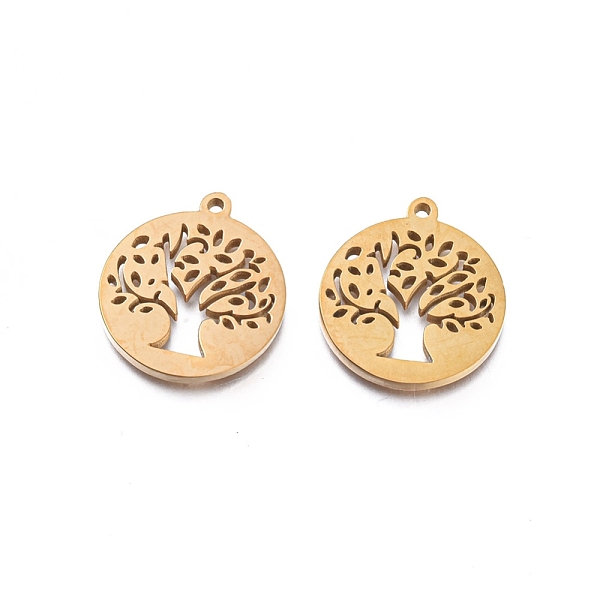 PandaHall Ion Plating(IP) 304 Stainless Steel Pendants, Manual Polishing, Flat Round with Tree of Life, Golden, 18x16x1mm, Hole: 1.2mm 304...
PandaHall Ion Plating(IP) 304 Stainless Steel Pendants, Manual Polishing, Flat Round with Tree of Life, Golden, 18x16x1mm, Hole: 1.2mm 304...