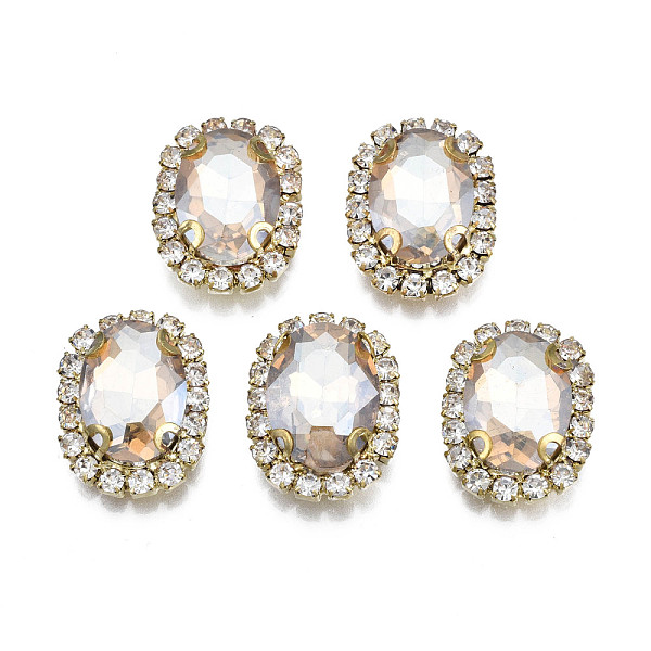 PandaHall Sew on Rhinestone, Transparent Glass Rhinestone, with Brass Prong Settings, Faceted, Oval, Wheat, 18x14x7mm, Hole: 0.9mm Glass..., Orange
PandaHall Sew on Rhinestone, Transparent Glass Rhinestone, with Brass Prong Settings, Faceted, Oval, Wheat, 18x14x7mm, Hole: 0.9mm Glass..., Orange