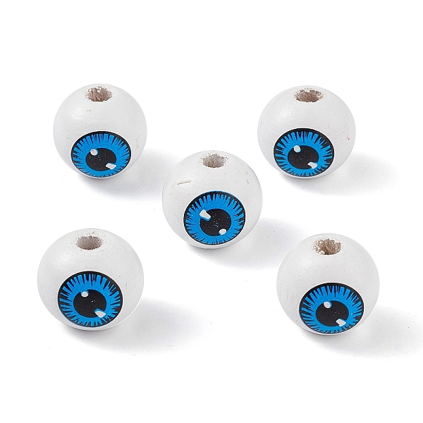PandaHall Printed Natural Wood European Beads, Large Hole Bead, Round Eye, Blue, 16.5mm, Hole: 4mm Wood Round Blue
PandaHall Printed Natural Wood European Beads, Large Hole Bead, Round Eye, Blue, 16.5mm, Hole: 4mm Wood Round Blue