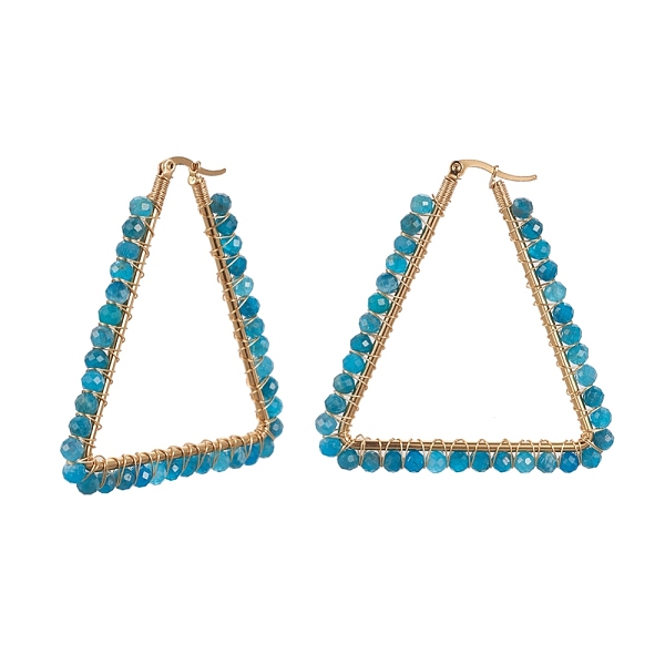 PandaHall 201 Stainless Steel Hoop Earrings, with Natural Mixed Gemstone, Triangle, 58x55x4mm Mixed Stone Triangle
PandaHall 201 Stainless Steel Hoop Earrings, with Natural Mixed Gemstone, Triangle, 58x55x4mm Mixed Stone Triangle