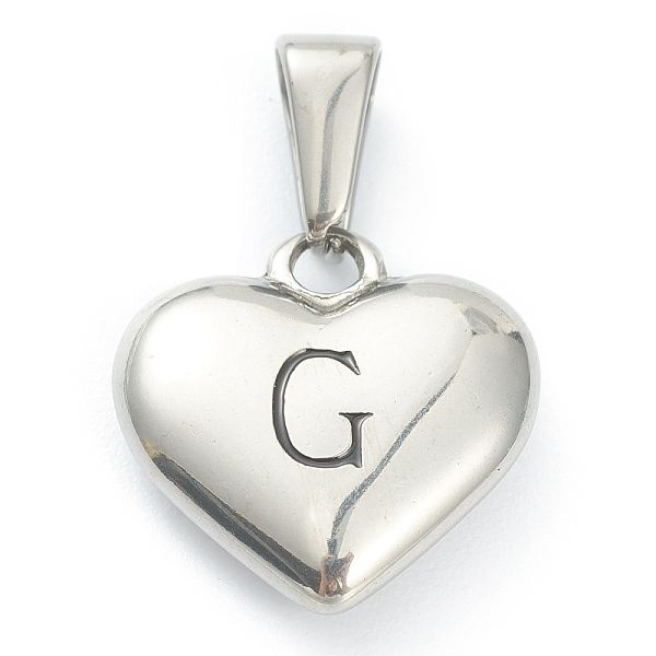 PandaHall 304 Stainless Steel Pendants, Heart with Black Letter, Stainless Steel Color, Letter.G, 16x16x4.5mm, Hole: 7x3mm 304 Stainless...
PandaHall 304 Stainless Steel Pendants, Heart with Black Letter, Stainless Steel Color, Letter.G, 16x16x4.5mm, Hole: 7x3mm 304 Stainless...