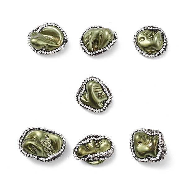PandaHall Electroplated Natural Freshwater Shell Nuggets Beads, with Polymer Clay Rhinestone, Olive Drab, 19~22.5x16.5~25x10~12mm, Hole..., Clear
PandaHall Electroplated Natural Freshwater Shell Nuggets Beads, with Polymer Clay Rhinestone, Olive Drab, 19~22.5x16.5~25x10~12mm, Hole..., Clear