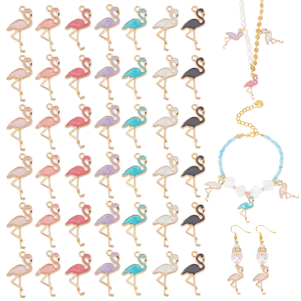 PandaHall 42Pcs 7 Colors Alloy Enamel Pendants, Flamingo, Mixed Color, 26x14x2mm, Hole: 1.8mm, 6pcs/color Alloy+Enamel Other Animal..., Multicolor
PandaHall 42Pcs 7 Colors Alloy Enamel Pendants, Flamingo, Mixed Color, 26x14x2mm, Hole: 1.8mm, 6pcs/color Alloy+Enamel Other Animal..., Multicolor