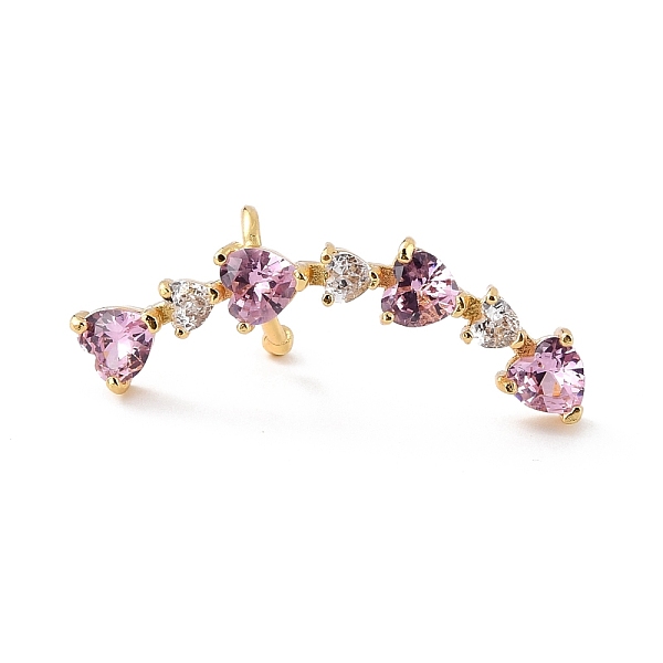 PandaHall Heart Pink Cubic Zirconia Cuff Earring for on-Piercing, Crawler Earrings, Cadmium Free & Lead Free, Real 18K Gold Plated...
PandaHall Heart Pink Cubic Zirconia Cuff Earring for on-Piercing, Crawler Earrings, Cadmium Free & Lead Free, Real 18K Gold Plated...