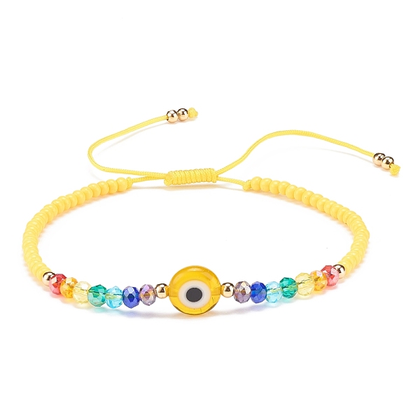 PandaHall Lampwork Evil Eye & Glass Beaded Bracelet, Braided Adjustable Bracelet for Women, Gold, Inner Diameter: 2-1/2~3-7/8 inch...
PandaHall Lampwork Evil Eye & Glass Beaded Bracelet, Braided Adjustable Bracelet for Women, Gold, Inner Diameter: 2-1/2~3-7/8 inch...