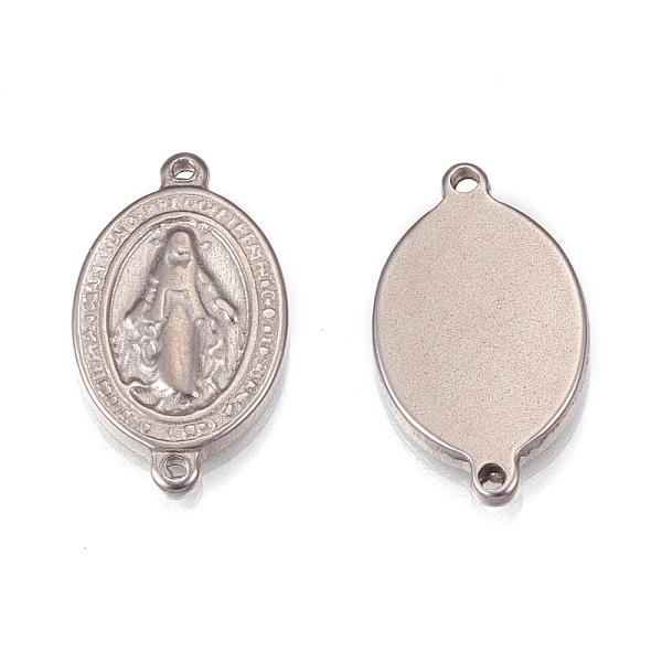 PandaHall 304 Stainless Steel Links Connectors, Oval with Jesus, for Easter, Stainless Steel Color, 15x9x2mm 304 Stainless Steel Oval
PandaHall 304 Stainless Steel Links Connectors, Oval with Jesus, for Easter, Stainless Steel Color, 15x9x2mm 304 Stainless Steel Oval