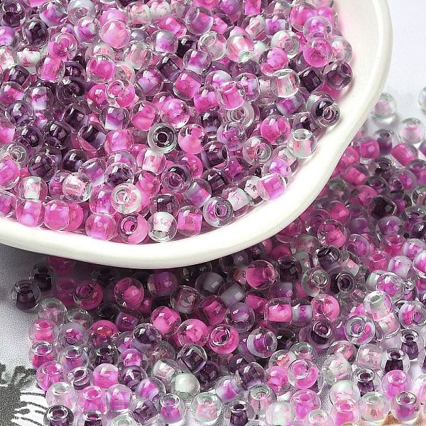 PandaHall Transparent Glass Round Seed Beads, Inside Colours, Round, Magenta, 6/0, 4x3mm, Hole: 1.2mm, about 7258pcs/pound Glass Pink
PandaHall Transparent Glass Round Seed Beads, Inside Colours, Round, Magenta, 6/0, 4x3mm, Hole: 1.2mm, about 7258pcs/pound Glass Pink