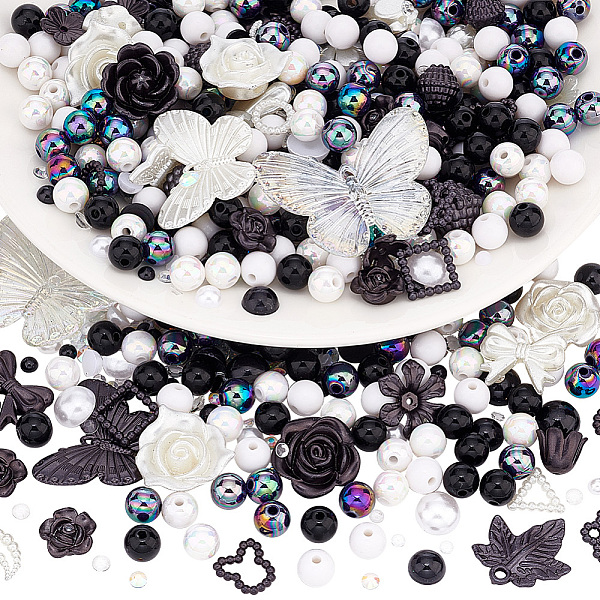 PandaHall DIY Jewelry Making Finding Kit, Including Resin Cabochons and Beads, Acrylic Beads, Flower & Butterfly & Ring & Half Round..., Black
PandaHall DIY Jewelry Making Finding Kit, Including Resin Cabochons and Beads, Acrylic Beads, Flower & Butterfly & Ring & Half Round..., Black