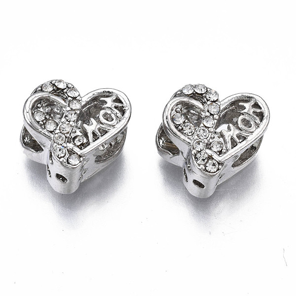 PandaHall Rack Plating Alloy European Beads, Large Hole Beads, with Crystal Rhinestone, Cadmium Free & Nickel Free & Lead Free, Mother's Day..., Clear
PandaHall Rack Plating Alloy European Beads, Large Hole Beads, with Crystal Rhinestone, Cadmium Free & Nickel Free & Lead Free, Mother's Day..., Clear