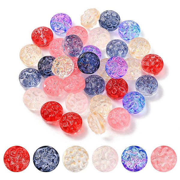 PandaHall 35Pcs Transparent Spray Painted Glass Beads, Flat Round, Mixed Color, 13.5x8.5mm, Hole: 1.2mm Glass Flat Round Multicolor
PandaHall 35Pcs Transparent Spray Painted Glass Beads, Flat Round, Mixed Color, 13.5x8.5mm, Hole: 1.2mm Glass Flat Round Multicolor