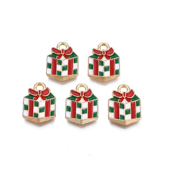 PandaHall Rack Plating Alloy Enamel Charms, Cadmium Free & Nickel Free & Lead Free, Light Gold, Christmas Gift, Dark Green, 14x10x3mm, Hole...
PandaHall Rack Plating Alloy Enamel Charms, Cadmium Free & Nickel Free & Lead Free, Light Gold, Christmas Gift, Dark Green, 14x10x3mm, Hole...