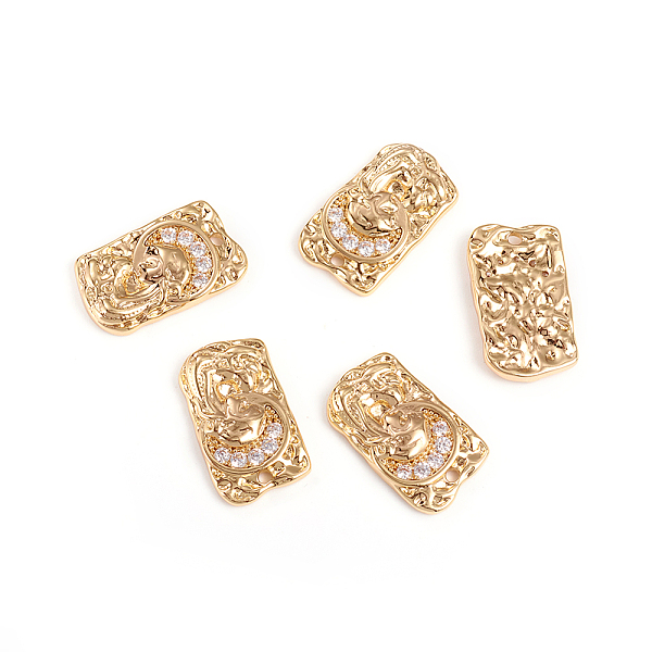 PandaHall Brass Micro Pave Clear Cubic Zirconia Pendants, Textured, Rectangle with Portrait, Real 18k Gold Plated, 17x10x2.8mm, Hole: 1.2mm...
PandaHall Brass Micro Pave Clear Cubic Zirconia Pendants, Textured, Rectangle with Portrait, Real 18k Gold Plated, 17x10x2.8mm, Hole: 1.2mm...