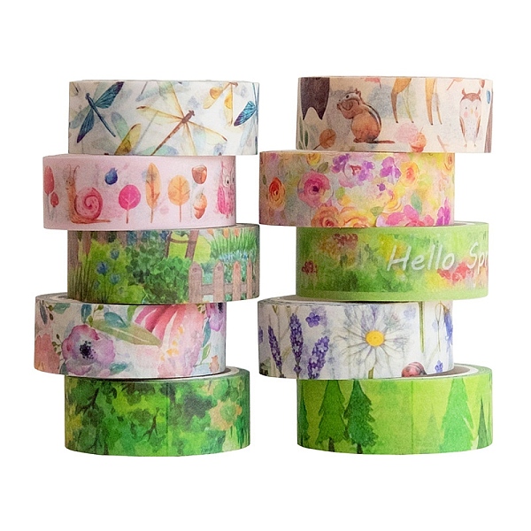 PandaHall Floral Theme Pattern Paper Adhesive Tape, for Card-Making, Scrapbooking, Diary, Planner, Envelope & Notebooks, Mixed Color, 15mm..., Multicolor
PandaHall Floral Theme Pattern Paper Adhesive Tape, for Card-Making, Scrapbooking, Diary, Planner, Envelope & Notebooks, Mixed Color, 15mm..., Multicolor