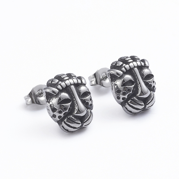 PandaHall Retro 304 Stainless Steel Stud Earrings, with Ear Nuts, Leopard, Antique Silver, 12x10.5mm, Pin: 0.6mm 304 Stainless Steel Leopard
PandaHall Retro 304 Stainless Steel Stud Earrings, with Ear Nuts, Leopard, Antique Silver, 12x10.5mm, Pin: 0.6mm 304 Stainless Steel Leopard