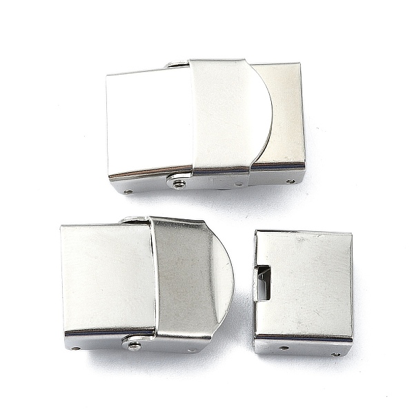PandaHall 201 Stainless Steel Watch Band Clasps, Rectangle, Stainless Steel Color, 25.5x18x5.2mm 201 Stainless Steel
PandaHall 201 Stainless Steel Watch Band Clasps, Rectangle, Stainless Steel Color, 25.5x18x5.2mm 201 Stainless Steel