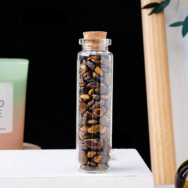 PandaHall Natural Tiger Eye Chips in a Glass Bottle with Cork Cover, Mineral Specimens Wishing Bottle Ornaments for Home Office Decoration...
PandaHall Natural Tiger Eye Chips in a Glass Bottle with Cork Cover, Mineral Specimens Wishing Bottle Ornaments for Home Office Decoration...