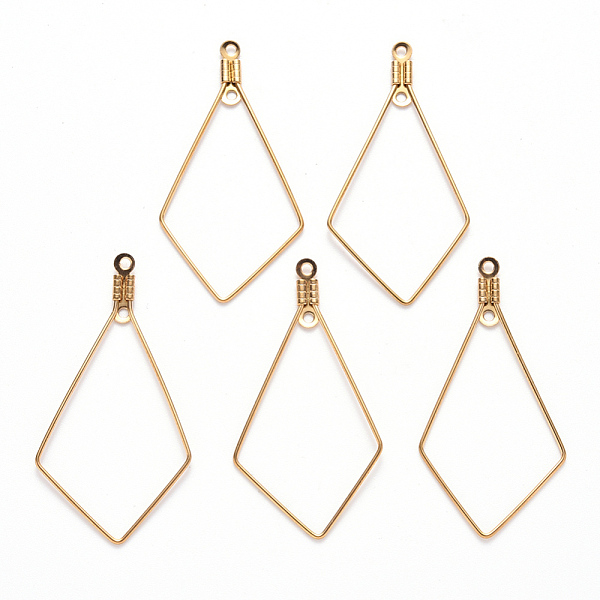 PandaHall Vacuum Plating 304 Stainless Steel Wire Pendants, Hoop Earring Findings, Kite, Golden, 22 Gauge, 40x20x0.6mm, Hole: 1.2mm 304...
PandaHall Vacuum Plating 304 Stainless Steel Wire Pendants, Hoop Earring Findings, Kite, Golden, 22 Gauge, 40x20x0.6mm, Hole: 1.2mm 304...