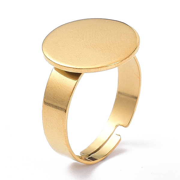 PandaHall Ion Plating(IP) Adjustable 304 Stainless Steel Finger Rings Components, Pad Ring Base Findings, Flat Round, Real 18K Gold Plated...
PandaHall Ion Plating(IP) Adjustable 304 Stainless Steel Finger Rings Components, Pad Ring Base Findings, Flat Round, Real 18K Gold Plated...