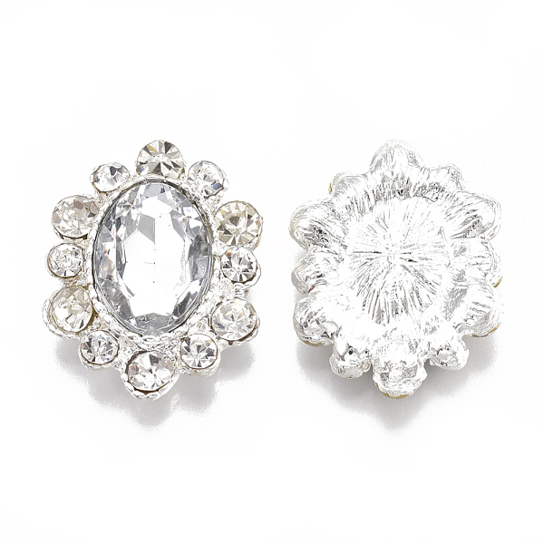 PandaHall Alloy Acrylic Rhinestone Cabochons, with Rhinestone, Faceted, Oval, Silver Color Plated, Clear, 24x18x5~5.5mm Acrylic Rhinestone...
PandaHall Alloy Acrylic Rhinestone Cabochons, with Rhinestone, Faceted, Oval, Silver Color Plated, Clear, 24x18x5~5.5mm Acrylic Rhinestone...