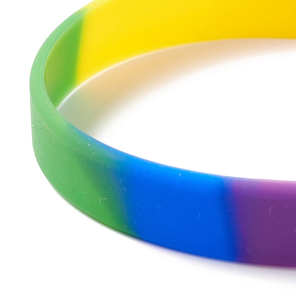 PandaHall Rainbow Pride Bracelet, Flat Plain Silicone Cord Bracelet for Men Women, Colorful, Inner Diameter: 2-3/8 inch(5.9cm) Silicone
PandaHall Rainbow Pride Bracelet, Flat Plain Silicone Cord Bracelet for Men Women, Colorful, Inner Diameter: 2-3/8 inch(5.9cm) Silicone