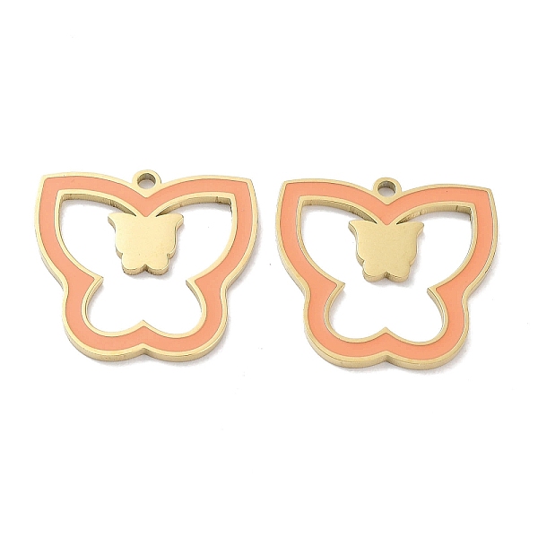 PandaHall Ion Plating(IP) 304 Stainless Steel Pendants, with Enamel, Butterfly Charm, Golden, Sandy Brown, 20x21.5x1.5mm, Hole: 1.6mm...
PandaHall Ion Plating(IP) 304 Stainless Steel Pendants, with Enamel, Butterfly Charm, Golden, Sandy Brown, 20x21.5x1.5mm, Hole: 1.6mm...