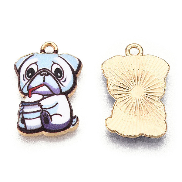PandaHall Printed Alloy Pendants, Light Gold, Have Drink, Dog Charms, Light Blue, 22.5x15x1.5mm, Hole: 1.6mm Alloy Dog
PandaHall Printed Alloy Pendants, Light Gold, Have Drink, Dog Charms, Light Blue, 22.5x15x1.5mm, Hole: 1.6mm Alloy Dog