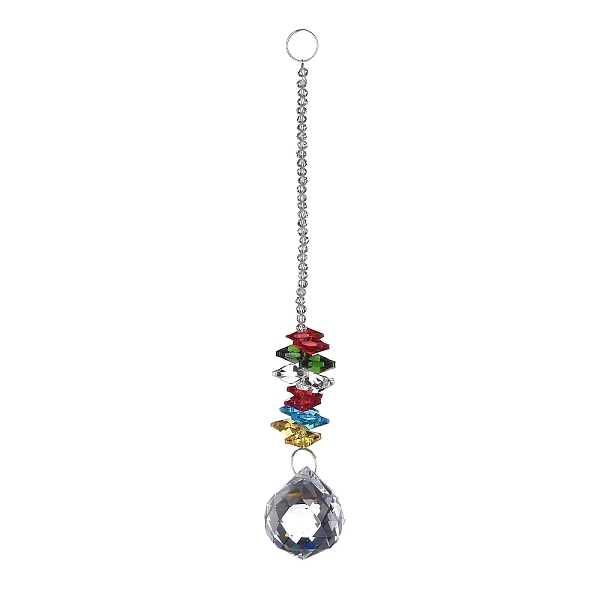 PandaHall Crystal Teardrop Beaded Wall Hanging Decoration Pendant Decoration, Hanging Suncatcher, with Iron Ring and Glass Beads, Colorful...
PandaHall Crystal Teardrop Beaded Wall Hanging Decoration Pendant Decoration, Hanging Suncatcher, with Iron Ring and Glass Beads, Colorful...