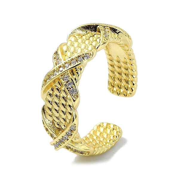 PandaHall Brass with Cubic Zirconia Open Cuff Ring, Criss Cross, Real 18K Gold Plated, Inner Diameter: 19mm Brass Clear
PandaHall Brass with Cubic Zirconia Open Cuff Ring, Criss Cross, Real 18K Gold Plated, Inner Diameter: 19mm Brass Clear