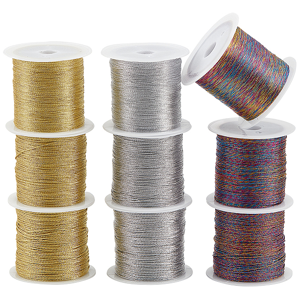 PandaHall 9 Rolls 9 Styles Polyester Thread, Chinese Knotting Cord, for Woven Bracelet Necklace Making, 3-Ply/6-Ply/9-Ply, Mixed Color..., Multicolor
PandaHall 9 Rolls 9 Styles Polyester Thread, Chinese Knotting Cord, for Woven Bracelet Necklace Making, 3-Ply/6-Ply/9-Ply, Mixed Color..., Multicolor