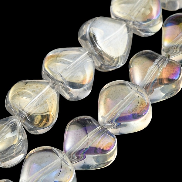 PandaHall AB Color Plated Electroplate Transparent Glass Beads Strands, Heart, Clear AB, 5.5x6x4mm, Hole: 0.9mm, about 110pcs/strand, 23.23..., White
PandaHall AB Color Plated Electroplate Transparent Glass Beads Strands, Heart, Clear AB, 5.5x6x4mm, Hole: 0.9mm, about 110pcs/strand, 23.23..., White