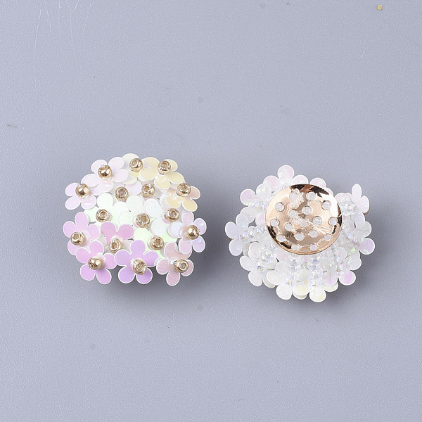 PandaHall PVC Paillette Cabochons, Cluster Beads, with Glass Seed Beads and Golden Plated Brass Perforated Disc Settings, Flower, Cornsilk..., Gold
PandaHall PVC Paillette Cabochons, Cluster Beads, with Glass Seed Beads and Golden Plated Brass Perforated Disc Settings, Flower, Cornsilk..., Gold