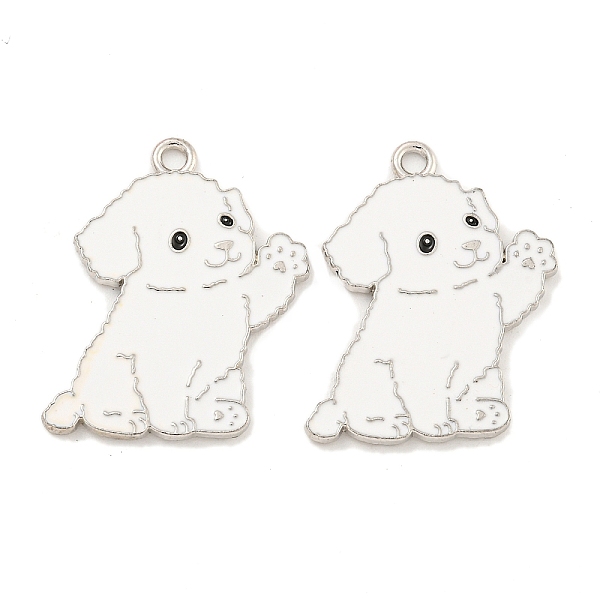 PandaHall Rack Plating Alloy Enamel Pendants, Cadmium Free & Lead Free, Platinum, Dog Charm, White, 27x20x1.5mm, Hole: 1.8mm Alloy+Enamel...
PandaHall Rack Plating Alloy Enamel Pendants, Cadmium Free & Lead Free, Platinum, Dog Charm, White, 27x20x1.5mm, Hole: 1.8mm Alloy+Enamel...