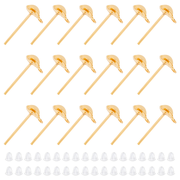PandaHall DICOSMETIC 400Pcs Brass Stud Earring Findings, with Horizontal Loops, Half Round, with 500pcs Plastic Ear Nuts, Golden, 6.5x4mm...
PandaHall DICOSMETIC 400Pcs Brass Stud Earring Findings, with Horizontal Loops, Half Round, with 500pcs Plastic Ear Nuts, Golden, 6.5x4mm...