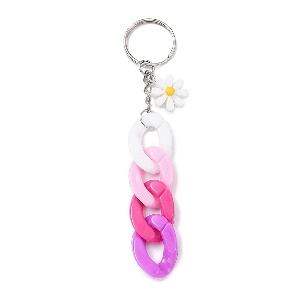 PandaHall Acrylic Curb Chain Keychain, with Resin Daisy Charm and Iron Keychain Ring, Colorful, 12.8~13cm Acrylic Flower
PandaHall Acrylic Curb Chain Keychain, with Resin Daisy Charm and Iron Keychain Ring, Colorful, 12.8~13cm Acrylic Flower