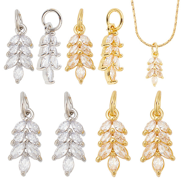 PandaHall ARRICRAFT 8Pcs 2 Colors Rack Plating Brass Pave Cubic Zirconia Pendants, Leaf Charms with Jump Ring, Long-Lasting Plated, Lead..., Clear
PandaHall ARRICRAFT 8Pcs 2 Colors Rack Plating Brass Pave Cubic Zirconia Pendants, Leaf Charms with Jump Ring, Long-Lasting Plated, Lead..., Clear