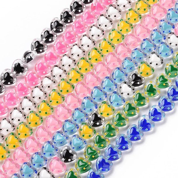 PandaHall Handmade Lampwork Beads Strands, with Enamel, Heart, Mixed Color, 12x12.5x7mm, Hole: 1mm, about 30pcs/strand, 13.39 inch(34cm)..., Multicolor
PandaHall Handmade Lampwork Beads Strands, with Enamel, Heart, Mixed Color, 12x12.5x7mm, Hole: 1mm, about 30pcs/strand, 13.39 inch(34cm)..., Multicolor