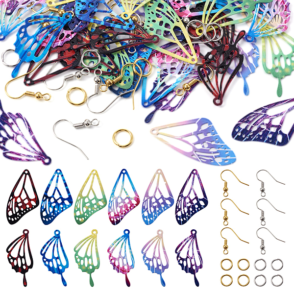 PandaHall DIY Filigree Butterfly Wing Dangle Earring Making Kit, Including 430 Stainless Steel Pendants, Brass Earring Hooks & Jump Rings..., Multicolor
PandaHall DIY Filigree Butterfly Wing Dangle Earring Making Kit, Including 430 Stainless Steel Pendants, Brass Earring Hooks & Jump Rings..., Multicolor