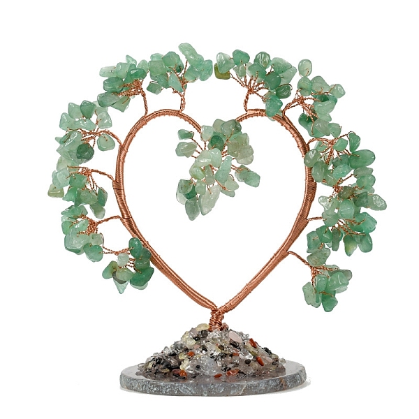 PandaHall Natural Green Aventurine Chips Heart Tree Decorations, Copper Wire Feng Shui Energy Stone Gift for Women Men Meditation, 150x150mm...
PandaHall Natural Green Aventurine Chips Heart Tree Decorations, Copper Wire Feng Shui Energy Stone Gift for Women Men Meditation, 150x150mm...
