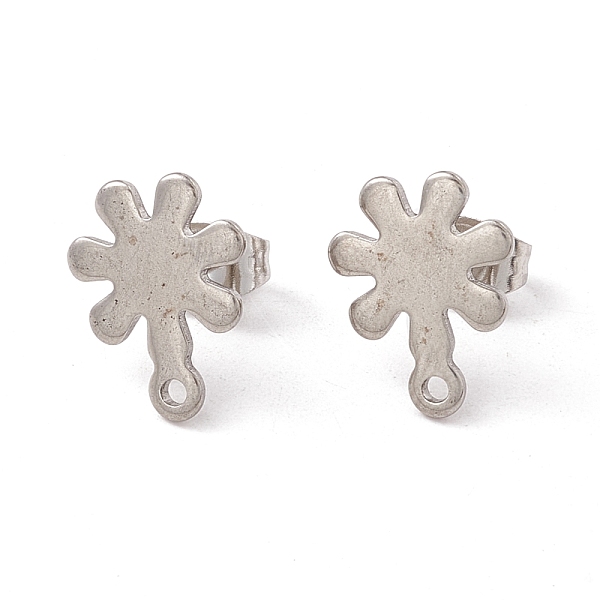 PandaHall 201 Stainless Steel Stud Earring Findings, with Ear Nuts and 304 Stainless Steel Pins, with Horizontal Loops, Flower, Stainless...
PandaHall 201 Stainless Steel Stud Earring Findings, with Ear Nuts and 304 Stainless Steel Pins, with Horizontal Loops, Flower, Stainless...