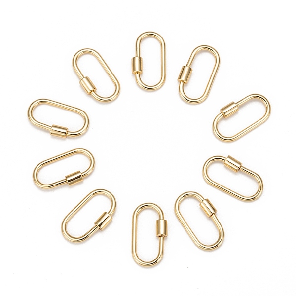 PandaHall Brass Screw Carabiner Lock Charms, for Necklaces Making, Oval, Golden, 25.5x14x2mm, Screw: 6.5x4.5mm Brass Oval
PandaHall Brass Screw Carabiner Lock Charms, for Necklaces Making, Oval, Golden, 25.5x14x2mm, Screw: 6.5x4.5mm Brass Oval